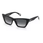 ZADIG & VOLTAIRE Women's Sunglasses SZV419-550700 Black Acetate Square Frame Grey Gradient Lens 55mm