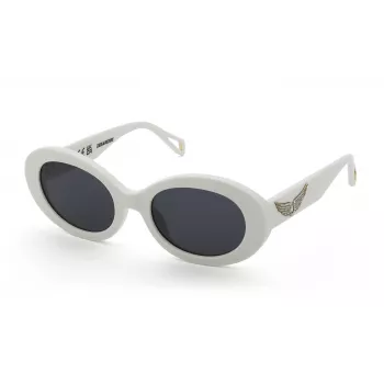 ZADIG & VOLTAIRE Women's Sunglasses SZV460S5303GF - Black Acetate Frame, Grey Gradient Lens, 53mm