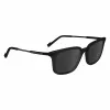 ZEISS MAN ZS24719S-1 Sunglasses - Black Acetate Frame, Grey Polycarbonate Lenses, 54/18/145 mm