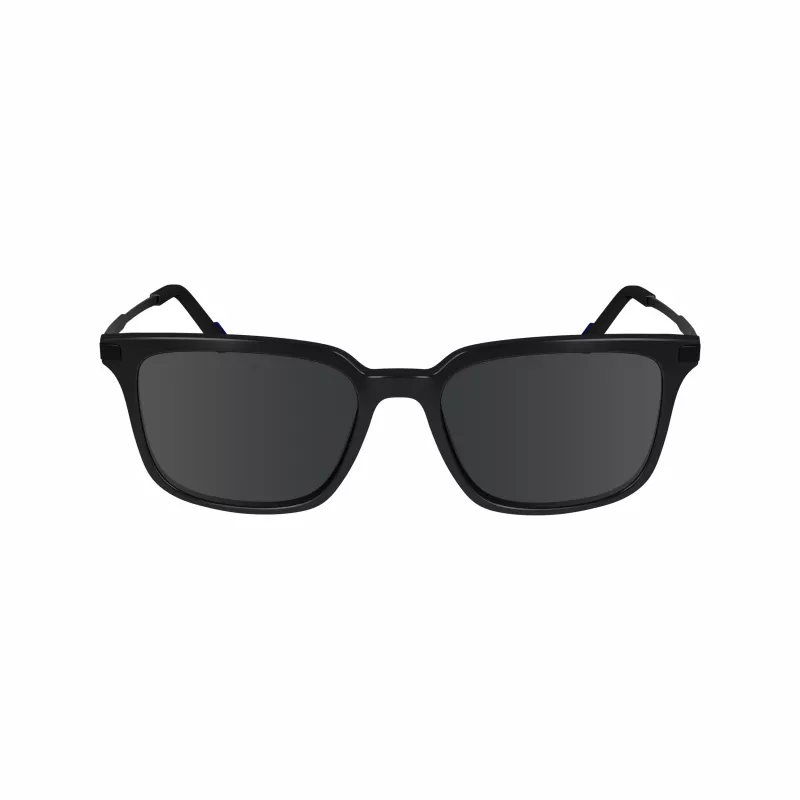 ZEISS MAN ZS24719S-1 Sunglasses - Black Acetate Frame, Grey Polycarbonate Lenses, 54/18/145 mm