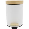 Zeller Cosmetic Pedal Bin 3.0 L Bamboo, White (18908)