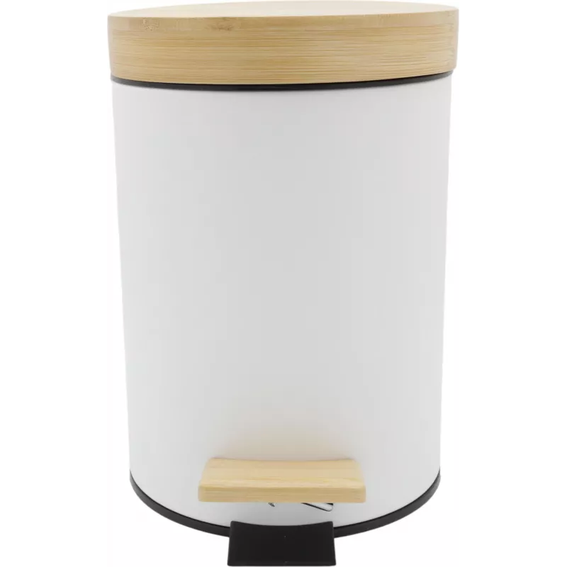 Zeller Cosmetic Pedal Bin 3.0 L Bamboo, White (18908)