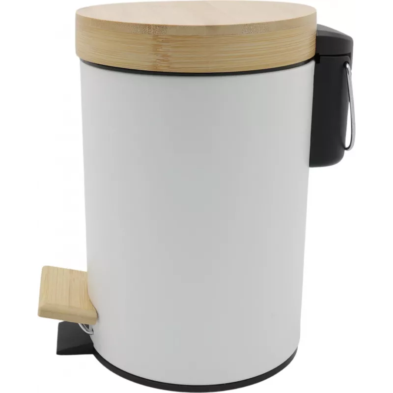 Zeller Cosmetic Pedal Bin 3.0 L Bamboo, White (18908)