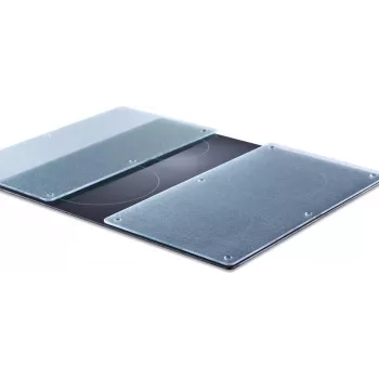 Zeller Present 26205 Rectangular Glass Cutting Board with Silicone Feet, Translucent