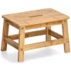 Zeller Present Folding Stool Anthracite - Hard Seat - Wood - 4 Legs 13037