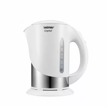 Zelmer Crystal ZCK7630W Electric Kettle, 1.7 L, 2200 W, White