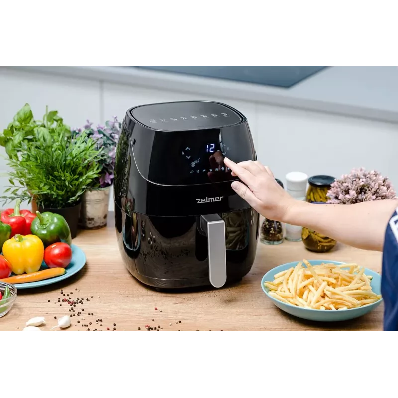 Zelmer ZAF5500B Elektra 5L Digital Air Fryer - 1500W, Black
