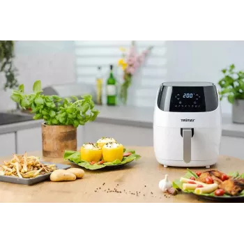 Zelmer ZAF5501W Oil-Free Air Fryer, 5L, 1500W, Digital Touch Panel, White