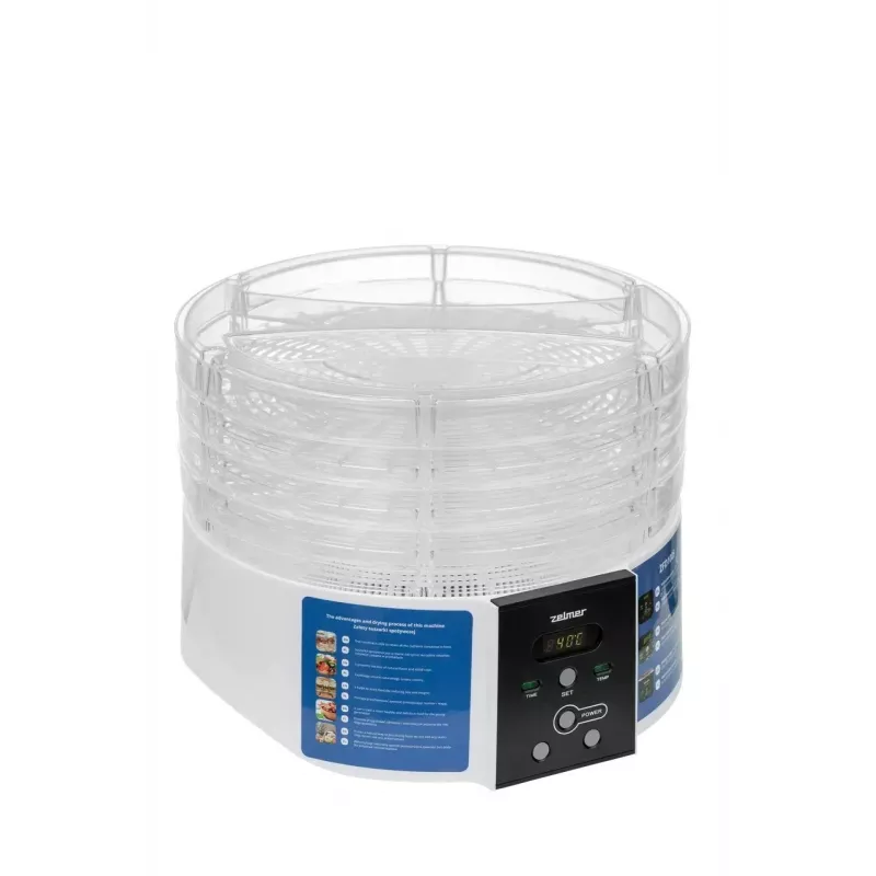 Zelmer ZFD1005 Food Dehydrator 520W with 5 Transparent Trays and Electronic Controls
