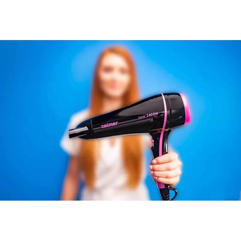 Zelmer ZHD8360 Ionic Hair Dryer 2200W Black/Silver with Diffuser