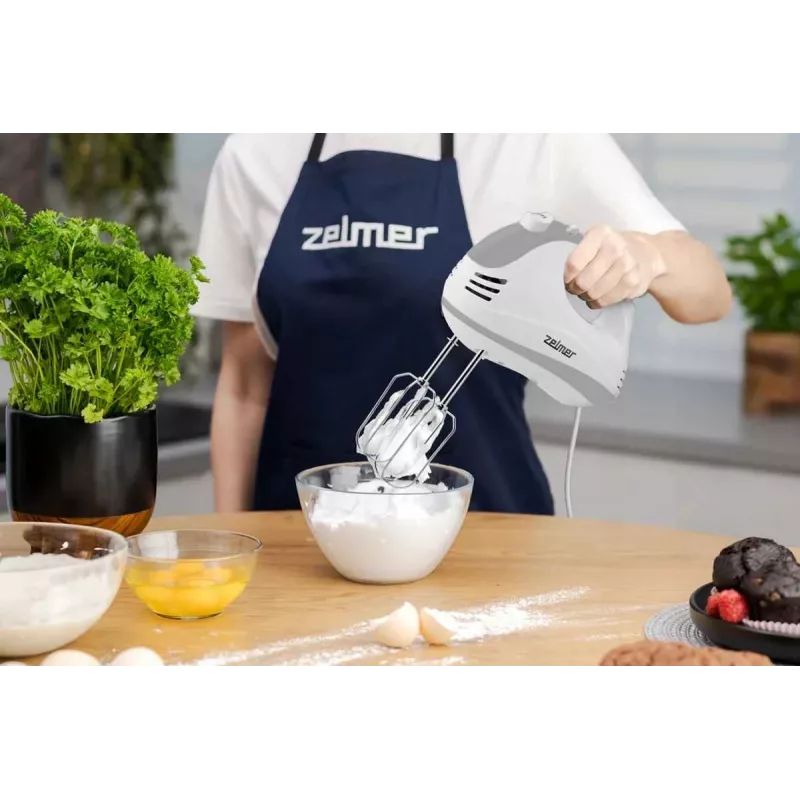 Zelmer ZHM1650 Hand Mixer – 400W, 5-Speed, Turbo, Black