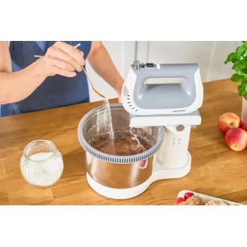 Zelmer ZHM2659 Hand Mixer, 400 W, 5 Speeds + Turbo, White/Grey