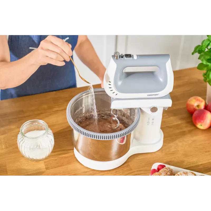 Zelmer ZHM2659 Hand Mixer, 400 W, 5 Speeds + Turbo, White/Grey