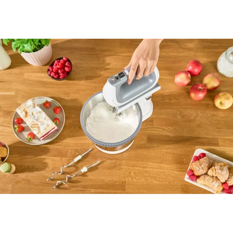 Zelmer ZHM2659 Hand Mixer, 400 W, 5 Speeds + Turbo, White/Grey