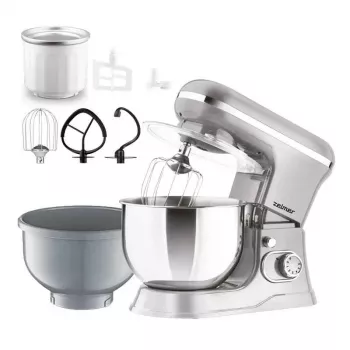 Zelmer ZKR1360 Stand Mixer – 1300 W, 5.5 L Bowl, Planetary Mixing, Black/Silver