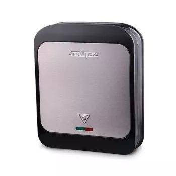 Zelmer ZSM7410 1200W Sandwich Toaster for 4 Sandwiches, Non-Stick Plates, Stainless Steel/Black