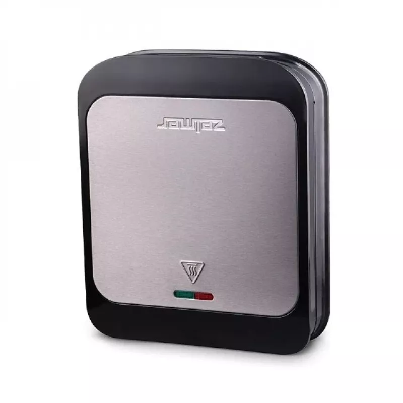 Zelmer ZSM7410 1200W Sandwich Toaster for 4 Sandwiches, Non-Stick Plates, Stainless Steel/Black