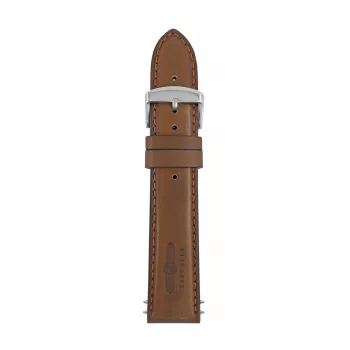 Zeppelin Genuine Leather Watch Strap Brown 22mm