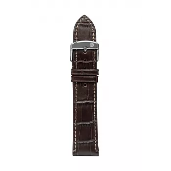 Zeppelin Leather Watch Strap Brown, 20 mm – Genuine Leather, Stainless Steel Buckle
