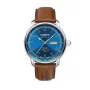 Zeppelin Mediterranee 96643 Men's Quartz Watch, 40mm, Blue Dial, Blue Leather Strap