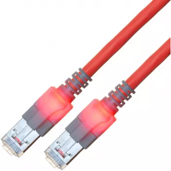ZVK GmbH EasyLan DualBoot LED CAT 6 SFTP Patch Cable, RJ-45 Male to RJ-45 Male, 7 m, Red CS1ORCDCD0070
