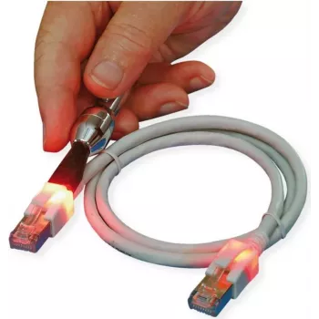ZVK GmbH EasyLan DualBoot LED Patch Cable RJ-45 Male to RJ-45 Male 50 cm SFTP CAT 6 Blue CS1OBCDCD0005