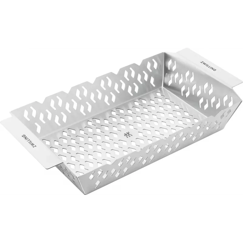 ZWILLING BBQ+ BBQ Basket 36x20 cm Stainless Steel Grill Basket with Handles
