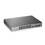 ZyXEL GS1350-18HP-EU0101F Smart Managed Gigabit PoE+ Switch with 16 PoE+ Ports and 2 SFP Uplinks, 250W Budget