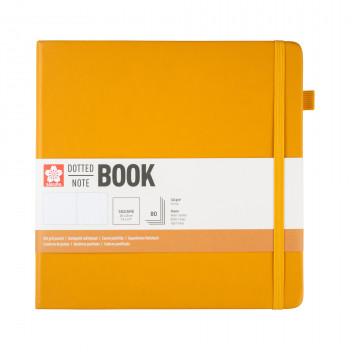 Sakura 94167506 Dotted Hardcover Notebook, 20 × 20 cm, Japanese Kerria, 160 Pages