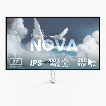 Arozzi Nova AZ-NO-27T2K260-WT 27-inch IPS QHD 260 Hz Monitor, White