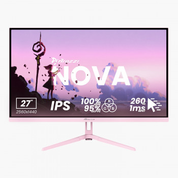 Arozzi Nova AZ-NO-27T2K260-PNK 27-inch IPS QHD 260 Hz Monitor, Pink