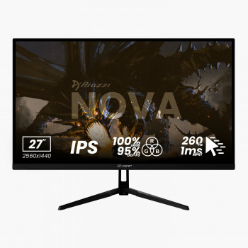 Arozzi Nova AZ-NO-27T2K260-BK 27-inch IPS QHD 260 Hz Monitor, Black