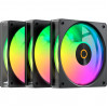 OCYPUS Gamma F12 Elite ARGB Reverse 3-Pack 120 mm Case Fan Black