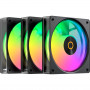 OCYPUS Gamma F12 Elite ARGB Reverse 3-Pack 120 mm Case Fan Black