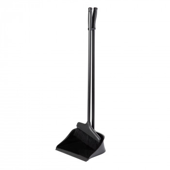 SAUBER Long-handled Hair Scoop with Brush Black