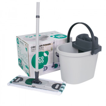 ECO EGO CIRCULAR POWER Flat Mop Set with 13 L Bucket and Wringer