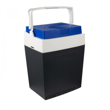 GIOSTYLE Brio 30 Electric Cool Box 12/230V 30L Thermoelectric Cooler Dark Gray with Red/Blue Accents