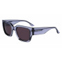 Karl Lagerfeld Unisex KL6142S-020 Square Sunglasses, Black Frame, Grey Lenses, 55mm