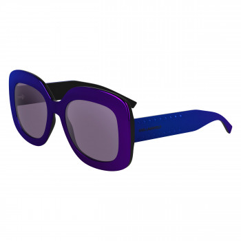 Karl Lagerfeld Women's KL6165S-500 Cat Eye Sunglasses, Purple Frame, Grey Gradient Lenses, 53mm