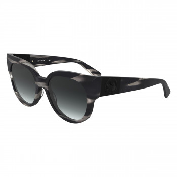 Longchamp LO779S-8 Women's Sunglasses, Square Acetate Frame, Grey Gradient Lenses, 53-19-140