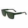 Lacoste Men's L6059SN-301 Rectangular Sunglasses, Havana Frame, Brown Lenses, 56mm