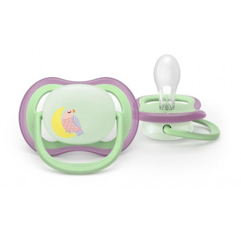 Philips AVENT Ultra Air Night Pacifier 6-18 Months, 2 Pack, Glow-in-the-Dark