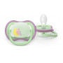 Philips AVENT Ultra Air Night Pacifier 6-18 Months, 2 Pack, Glow-in-the-Dark