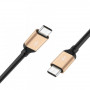 JOYROOM S-M330 USB-C to USB-C 100W Fast Charging Braided Nylon Data Cable 2m Black Gold