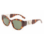 Karl Lagerfeld Women's KL6086SH-240 Square Sunglasses, Havana Frame, Brown Gradient Lenses, 54mm