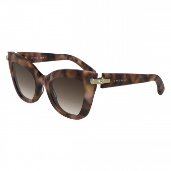 Longchamp LO775S-690 Women's Sunglasses, Havana Frame, Brown Gradient Lenses, 50mm