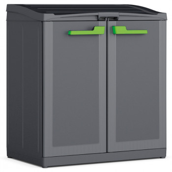KETER Waste sorting system Split Basic 110L Recycling system 68x39x85cm dark grey/black