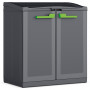 KETER Waste sorting system Split Basic 110L Recycling system 68x39x85cm dark grey/black