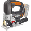 WORX WX543.9 20V Cordless Jigsaw with 4 Pendulum Settings, Tool-Free Blade Change, LED Light, 80mm Wood Cutting Capacity