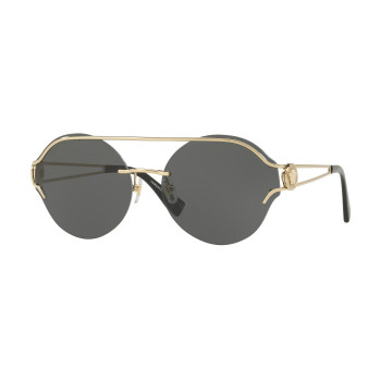 Versace Women's VE21841252876 Pilot Sunglasses Pale Gold Grey Gradient 61mm